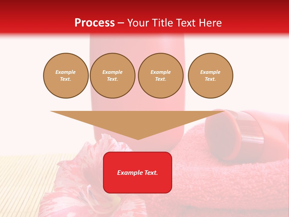 Cream And Red Bottles With Shampoo PowerPoint Template