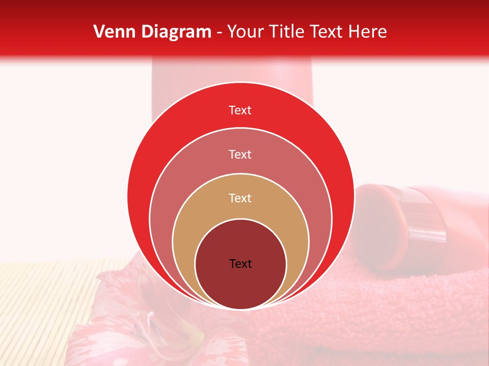 Cream And Red Bottles With Shampoo PowerPoint Template