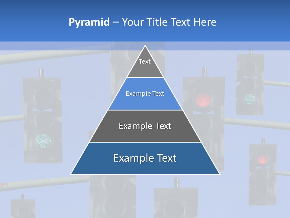 A Group Of Traffic Lights With A Blue Sky In The Background PowerPoint Template