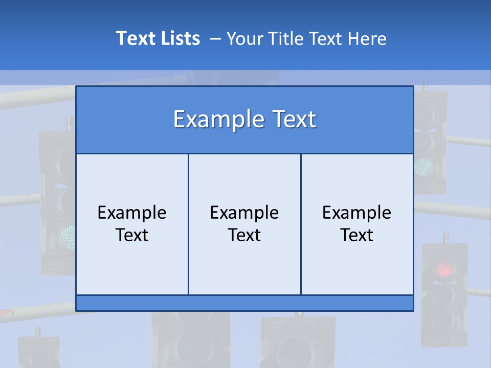 A Group Of Traffic Lights With A Blue Sky In The Background PowerPoint Template