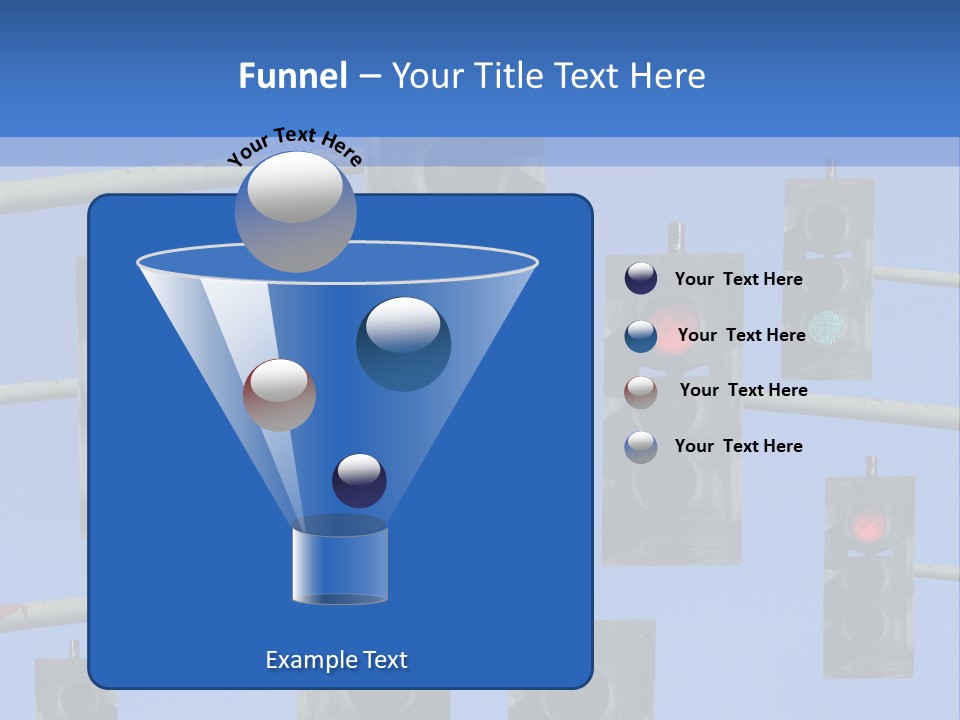 A Group Of Traffic Lights With A Blue Sky In The Background PowerPoint Template