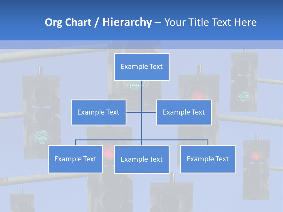 A Group Of Traffic Lights With A Blue Sky In The Background PowerPoint Template