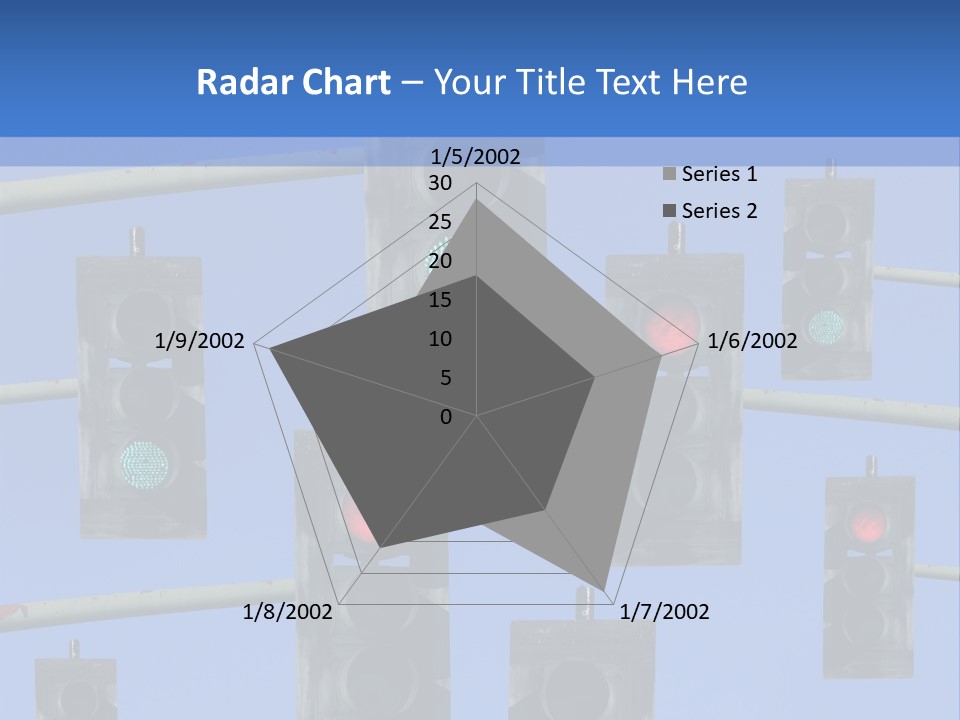 A Group Of Traffic Lights With A Blue Sky In The Background PowerPoint Template