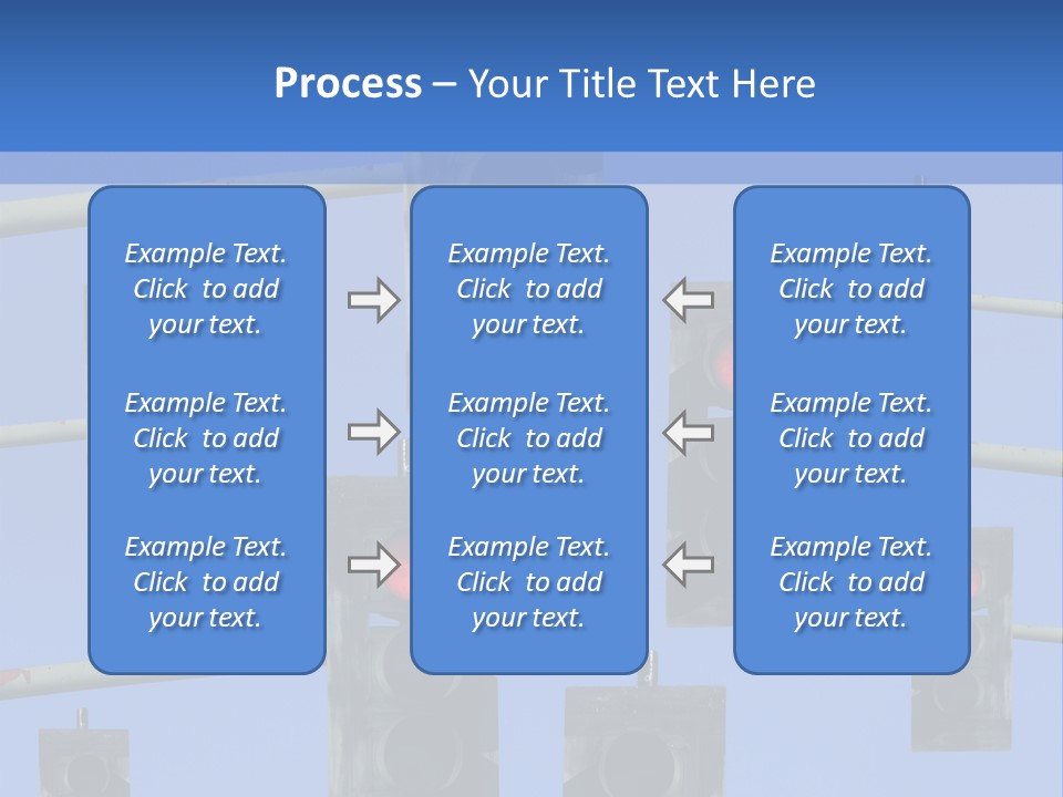 A Group Of Traffic Lights With A Blue Sky In The Background PowerPoint Template