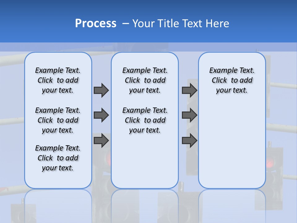 A Group Of Traffic Lights With A Blue Sky In The Background PowerPoint Template