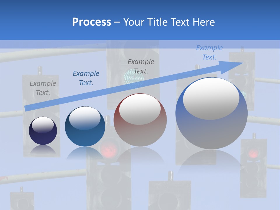 A Group Of Traffic Lights With A Blue Sky In The Background PowerPoint Template
