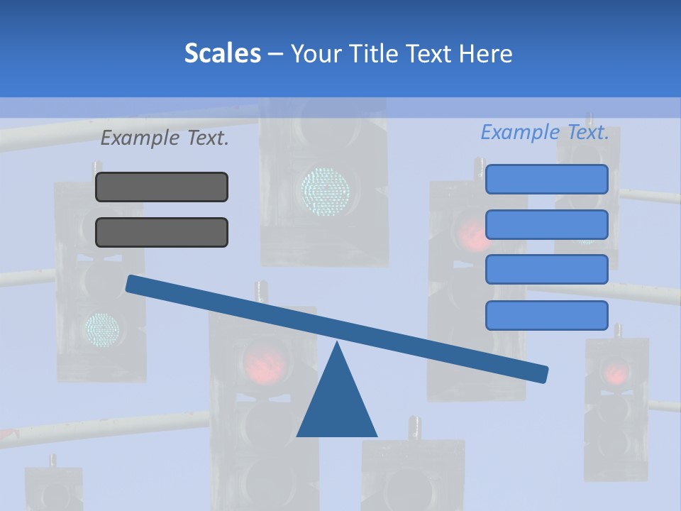 A Group Of Traffic Lights With A Blue Sky In The Background PowerPoint Template