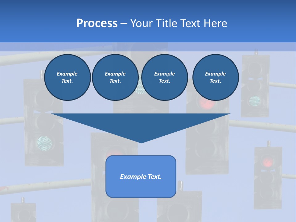 A Group Of Traffic Lights With A Blue Sky In The Background PowerPoint Template