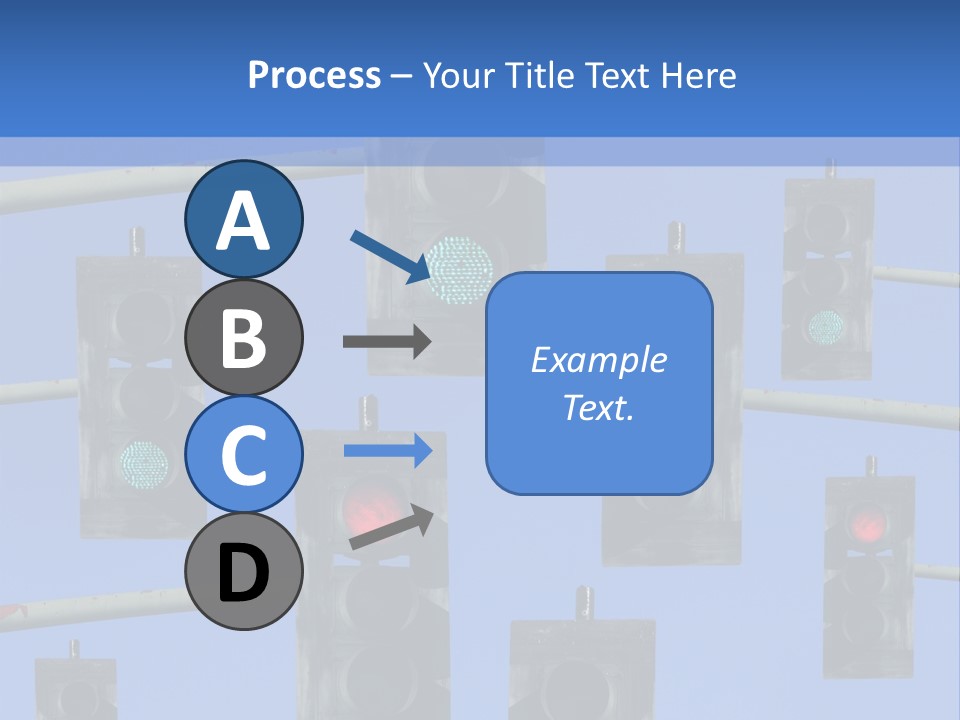 A Group Of Traffic Lights With A Blue Sky In The Background PowerPoint Template