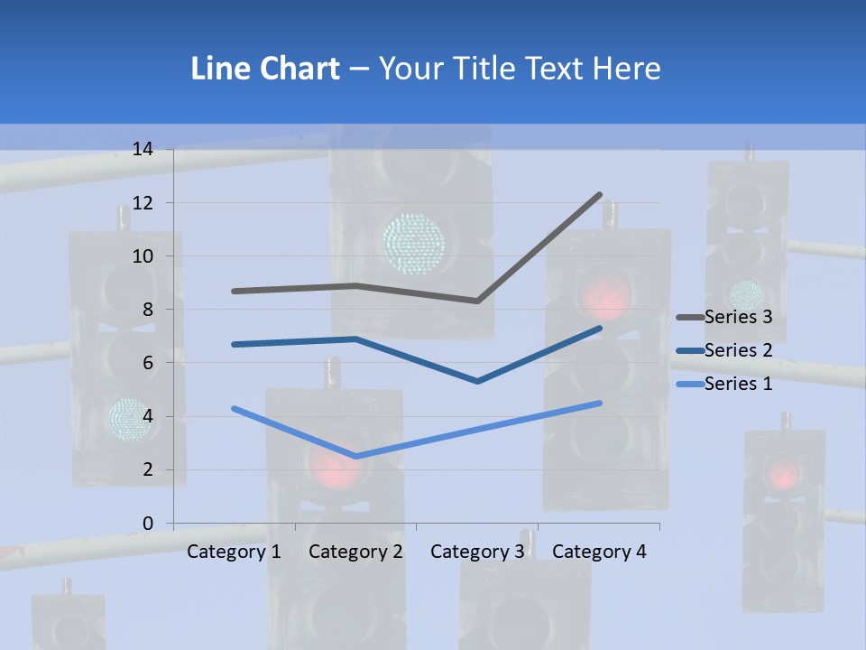 A Group Of Traffic Lights With A Blue Sky In The Background PowerPoint Template
