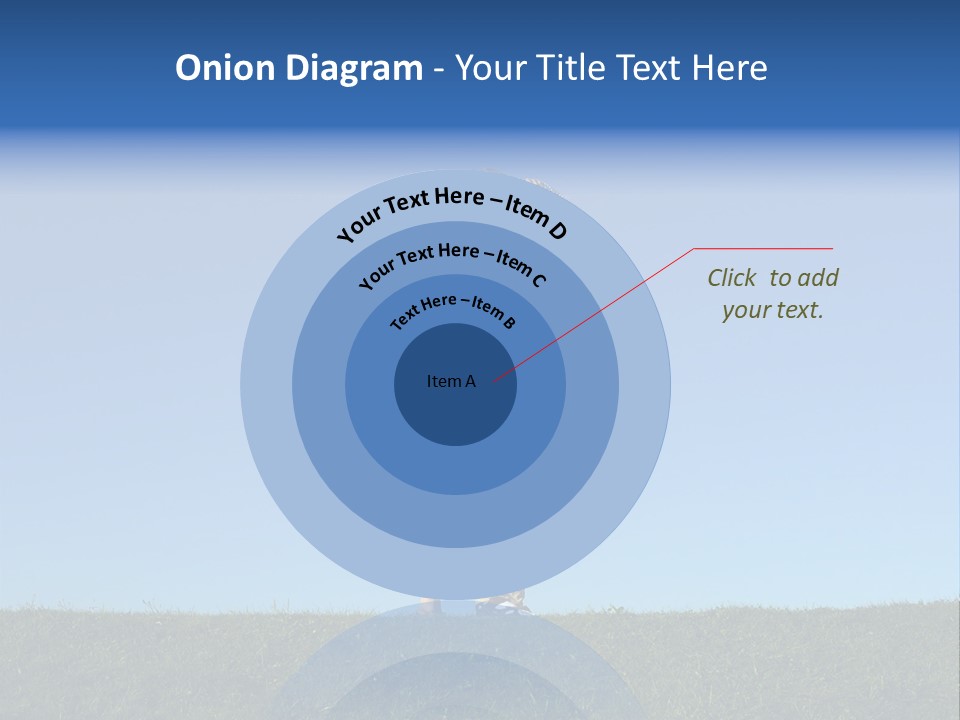 Happy Family With Two Children On Blue Sky 2 PowerPoint Template