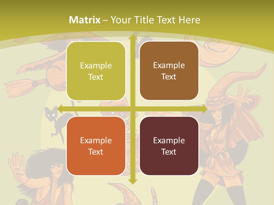 Vector Collection Of Halloween Witches. This Is The Second Part Of My Halloween Characters Special. Stock Vector Illustration: PowerPoint Template