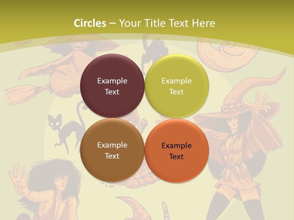 Vector Collection Of Halloween Witches. This Is The Second Part Of My Halloween Characters Special. Stock Vector Illustration: PowerPoint Template