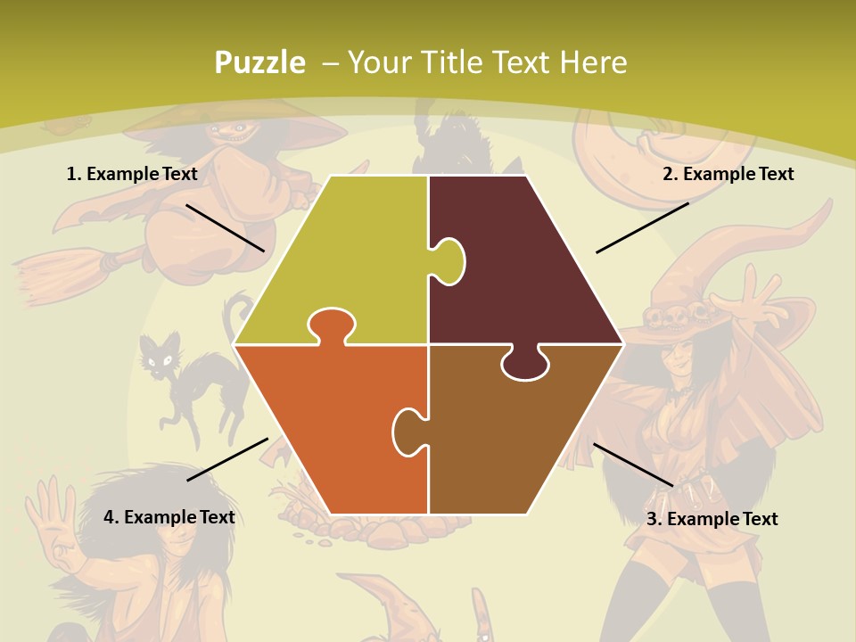 Vector Collection Of Halloween Witches. This Is The Second Part Of My Halloween Characters Special. Stock Vector Illustration: PowerPoint Template