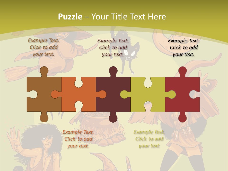 Vector Collection Of Halloween Witches. This Is The Second Part Of My Halloween Characters Special. Stock Vector Illustration: PowerPoint Template