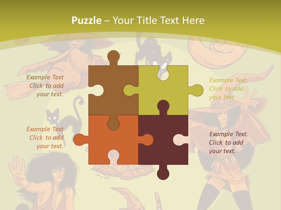 Vector Collection Of Halloween Witches. This Is The Second Part Of My Halloween Characters Special. Stock Vector Illustration: PowerPoint Template