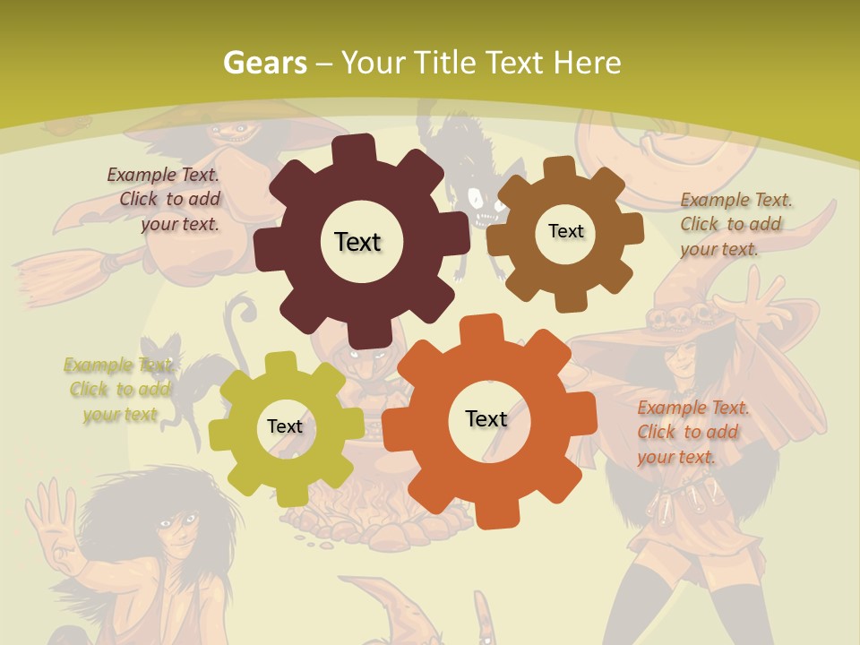 Vector Collection Of Halloween Witches. This Is The Second Part Of My Halloween Characters Special. Stock Vector Illustration: PowerPoint Template