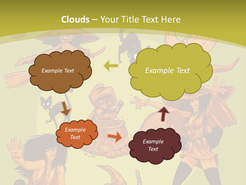 Vector Collection Of Halloween Witches. This Is The Second Part Of My Halloween Characters Special. Stock Vector Illustration: PowerPoint Template