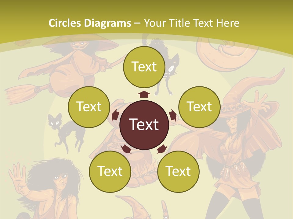 Vector Collection Of Halloween Witches. This Is The Second Part Of My Halloween Characters Special. Stock Vector Illustration: PowerPoint Template