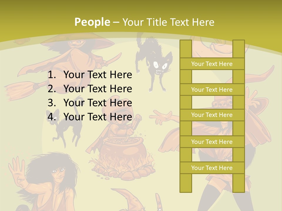 Vector Collection Of Halloween Witches. This Is The Second Part Of My Halloween Characters Special. Stock Vector Illustration: PowerPoint Template