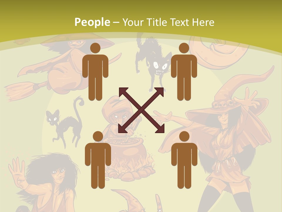 Vector Collection Of Halloween Witches. This Is The Second Part Of My Halloween Characters Special. Stock Vector Illustration: PowerPoint Template