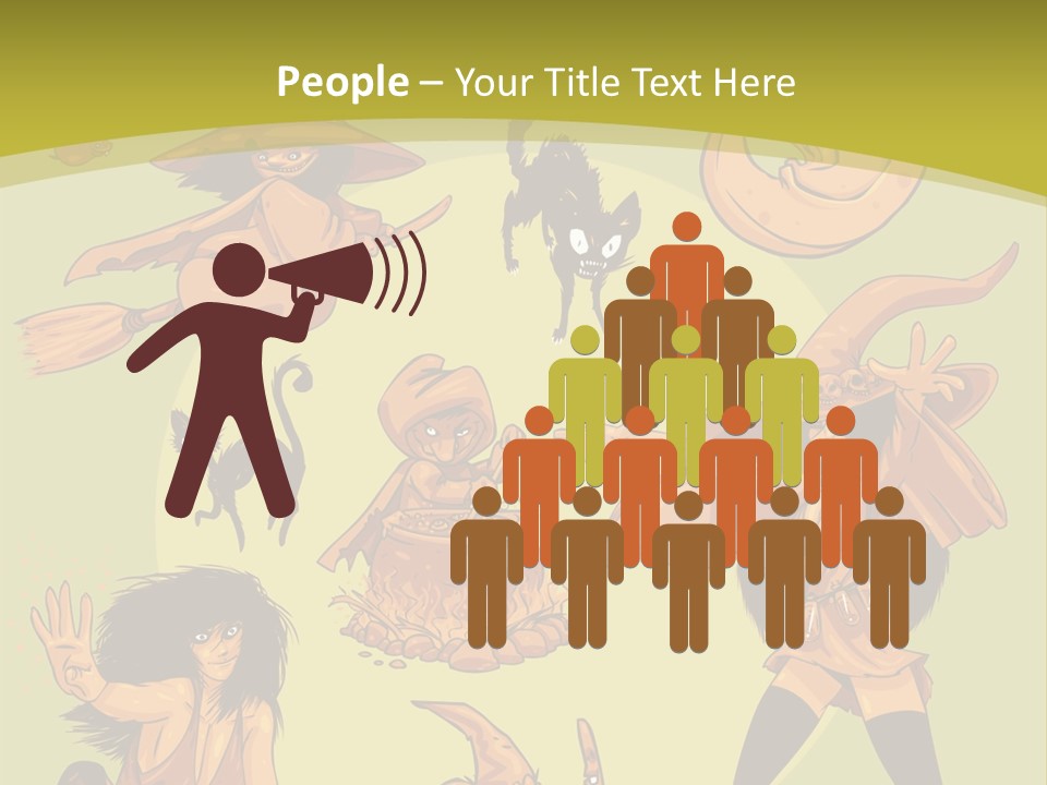 Vector Collection Of Halloween Witches. This Is The Second Part Of My Halloween Characters Special. Stock Vector Illustration: PowerPoint Template