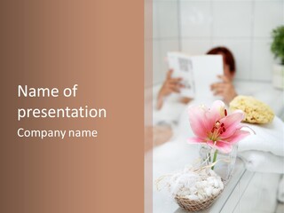 Taking A Bath PowerPoint Template