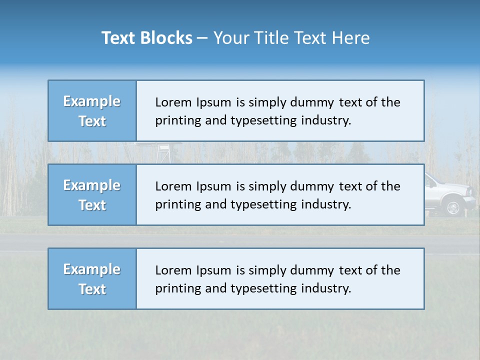 Pickup Truck Towing Boat On Trailer PowerPoint Template