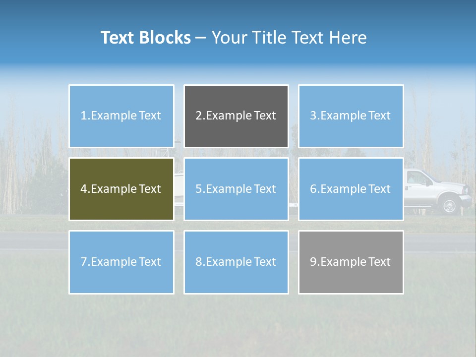 Pickup Truck Towing Boat On Trailer PowerPoint Template