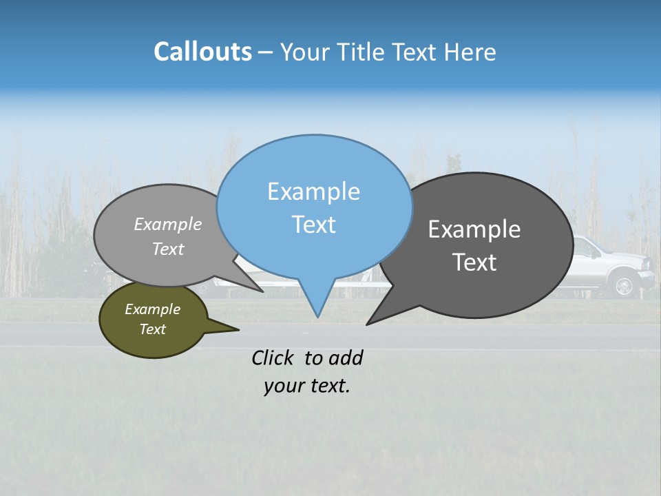 Pickup Truck Towing Boat On Trailer PowerPoint Template