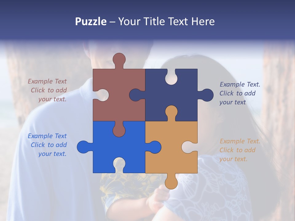 Young Asian Family PowerPoint Template