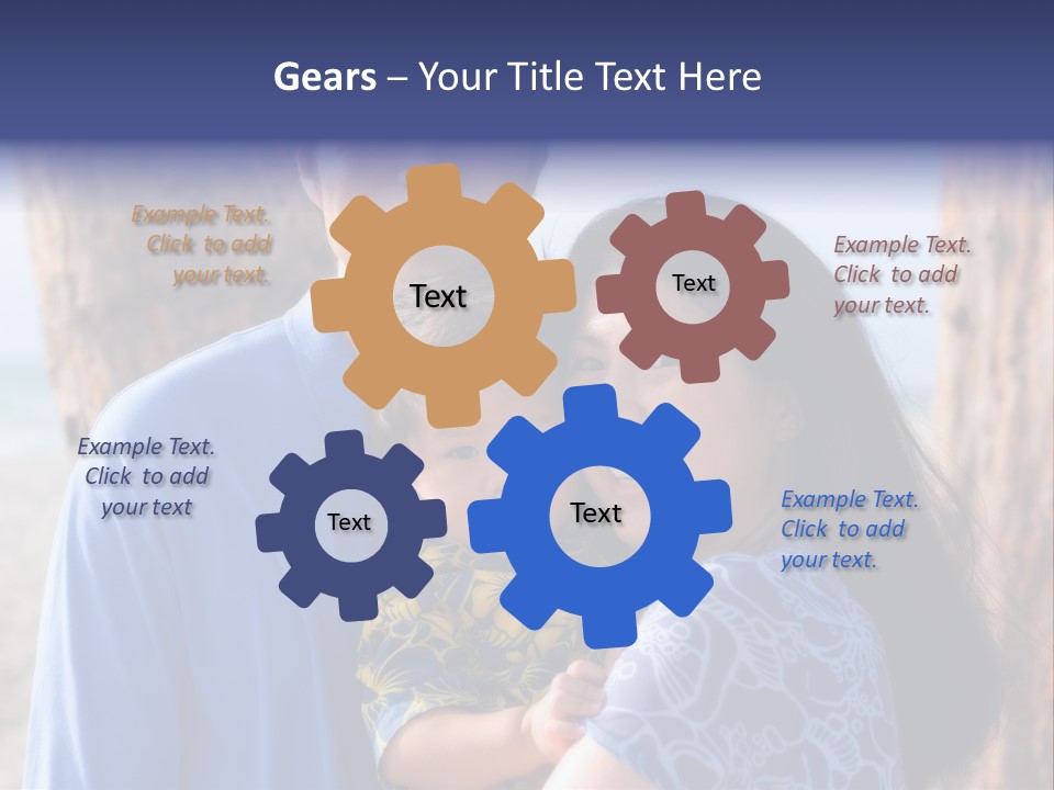 Young Asian Family PowerPoint Template