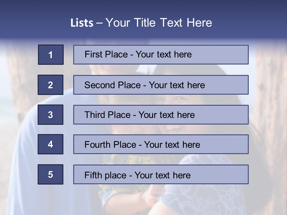 Young Asian Family PowerPoint Template