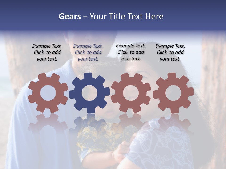 Young Asian Family PowerPoint Template