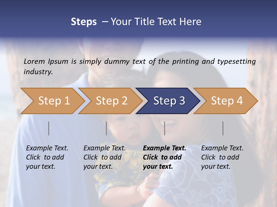 Young Asian Family PowerPoint Template