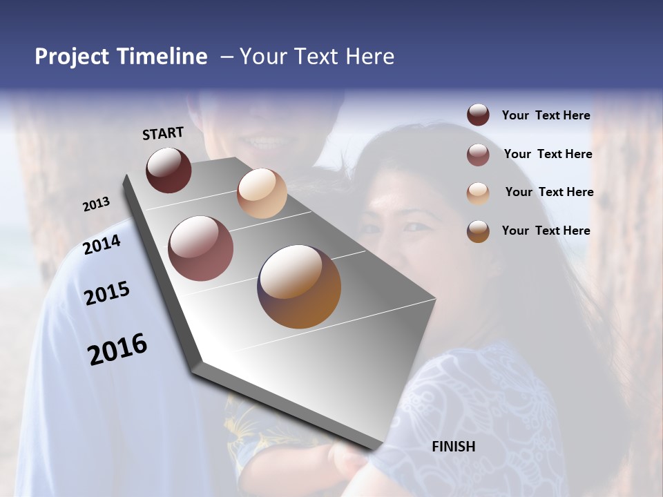 Young Asian Family PowerPoint Template