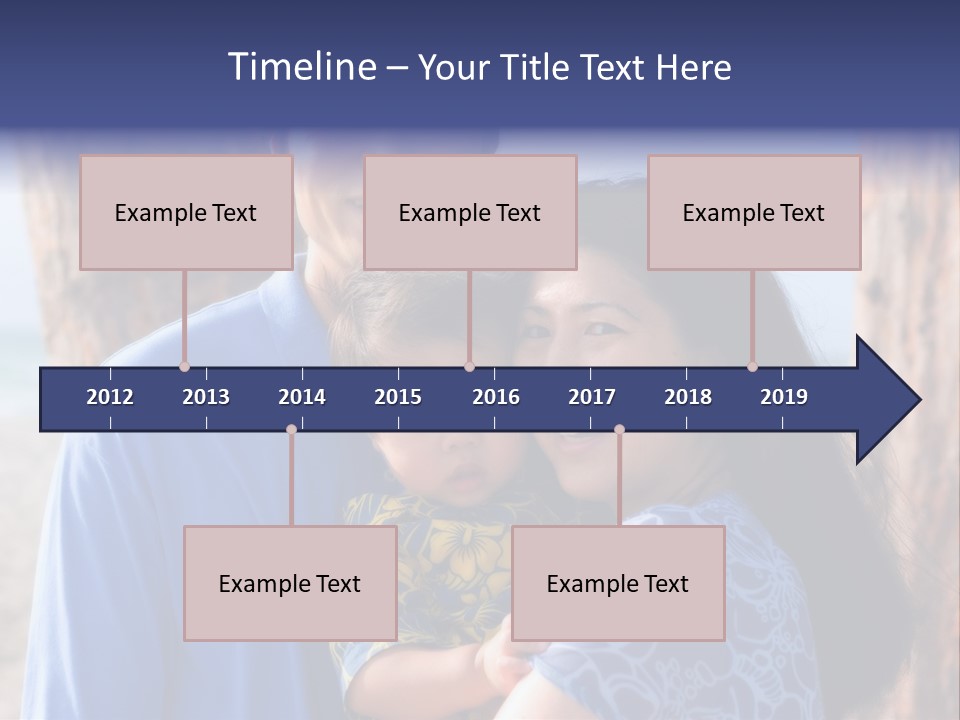 Young Asian Family PowerPoint Template