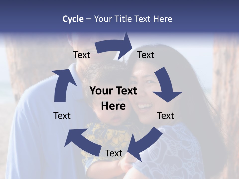 Young Asian Family PowerPoint Template