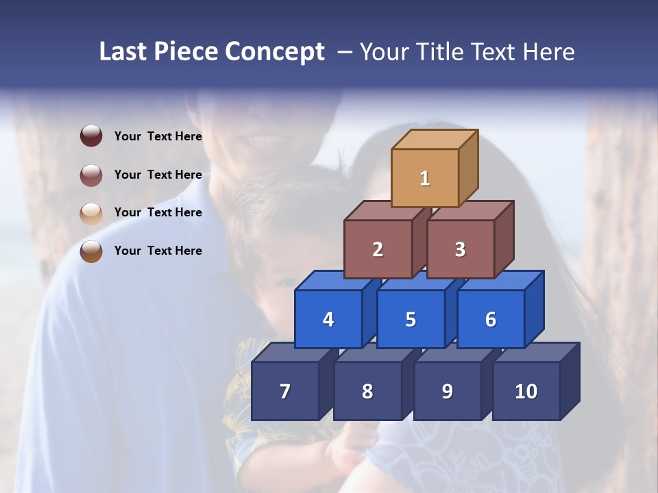 Young Asian Family PowerPoint Template