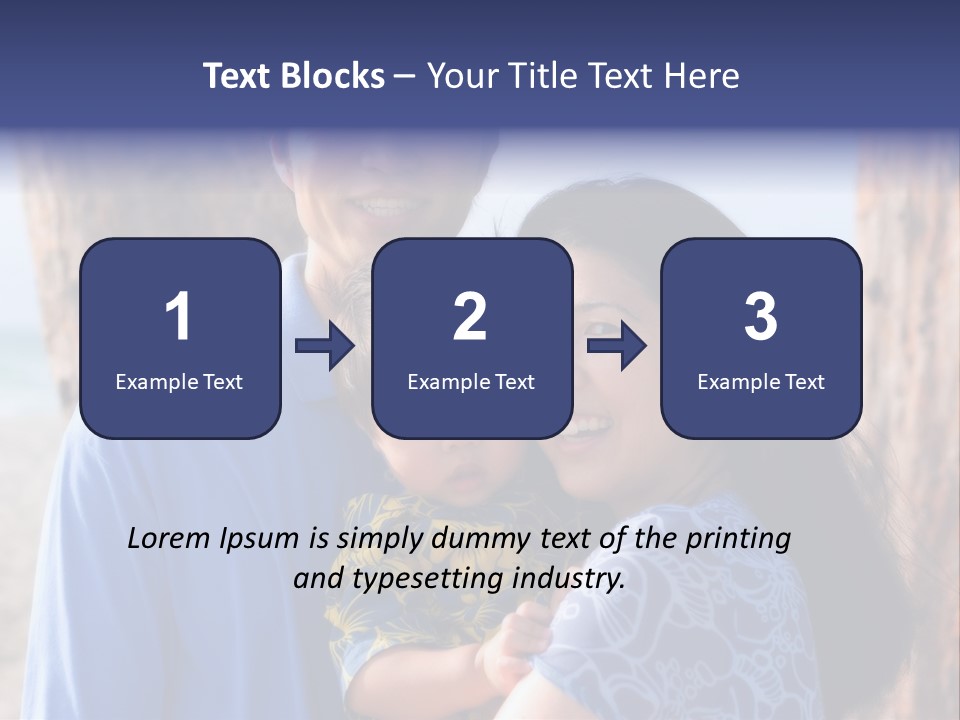 Young Asian Family PowerPoint Template