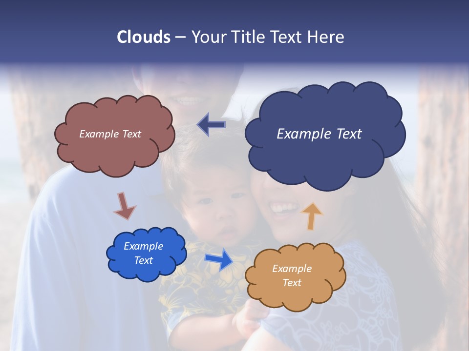 Young Asian Family PowerPoint Template