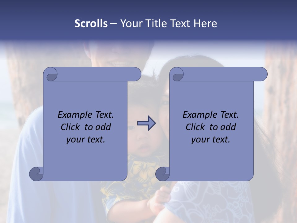 Young Asian Family PowerPoint Template