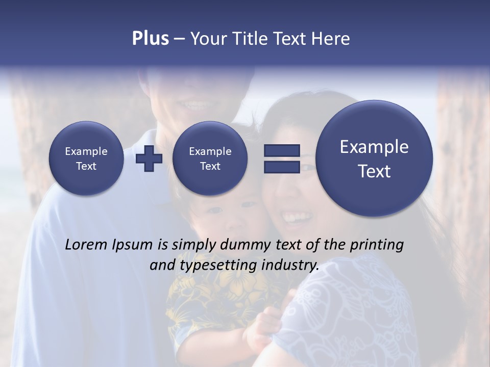 Young Asian Family PowerPoint Template