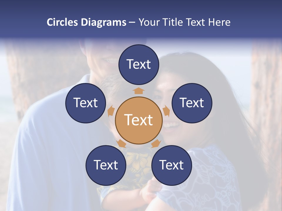 Young Asian Family PowerPoint Template