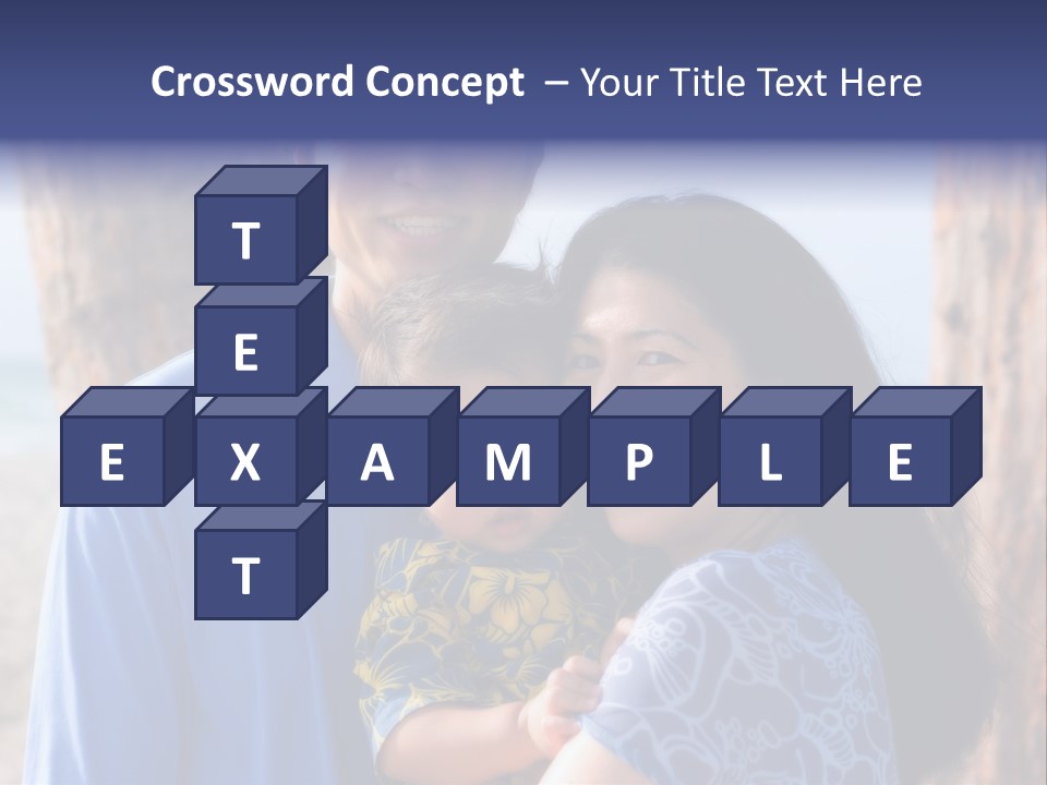 Young Asian Family PowerPoint Template