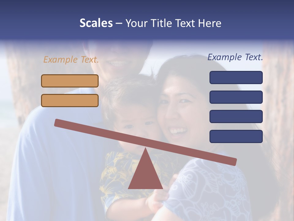 Young Asian Family PowerPoint Template