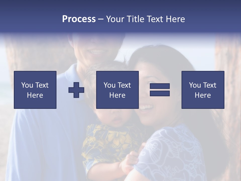 Young Asian Family PowerPoint Template