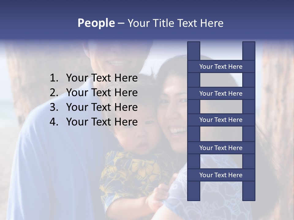 Young Asian Family PowerPoint Template