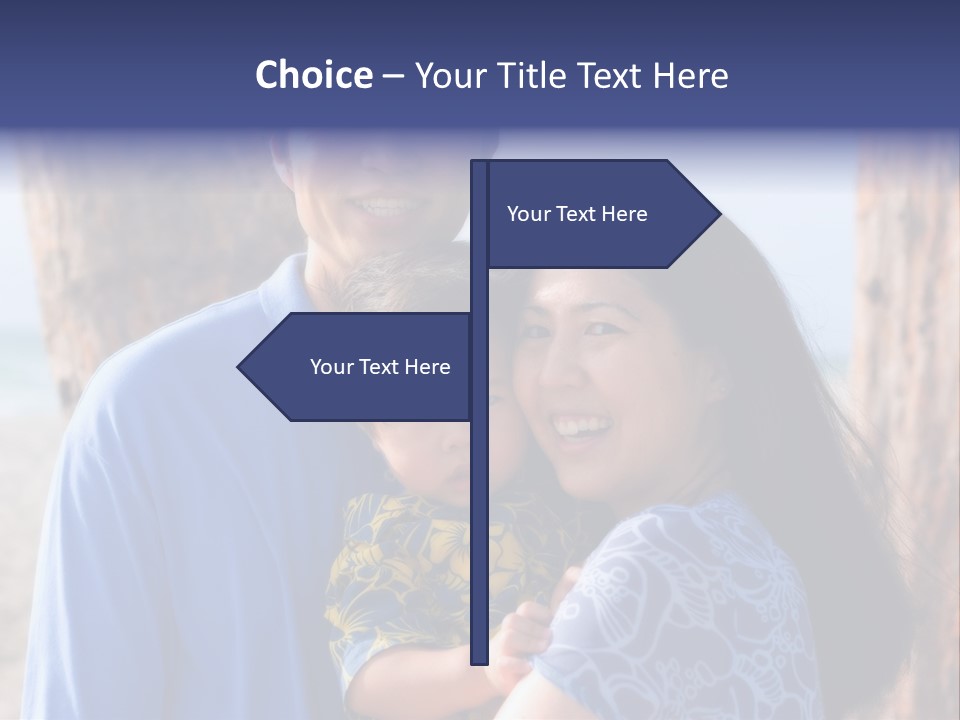 Young Asian Family PowerPoint Template