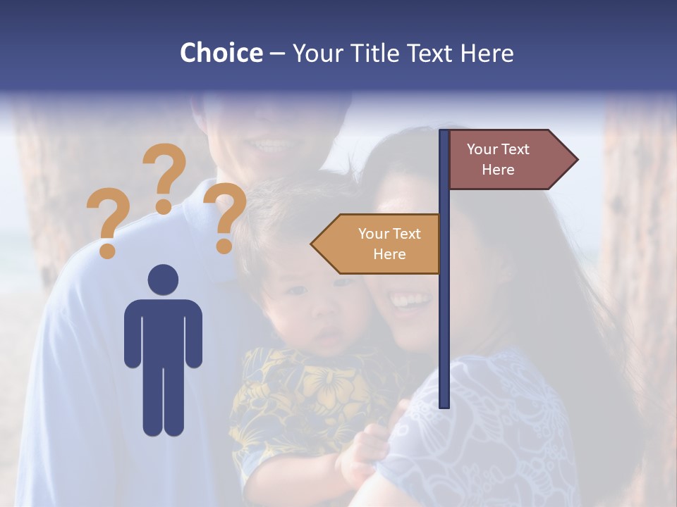 Young Asian Family PowerPoint Template